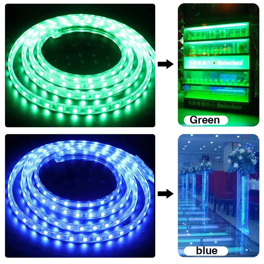 AC 220V LED Strip 60LEDs/m 5050 IP67 Waterproof Outdoor Decoration Red Green Blue Yellow White Flexible Ribbon Tape LED Strip The jack market .AU The jack market .AU Home $ 68 136:29;14:29#EU 220V;200007763:201336100;249:200006309#5m