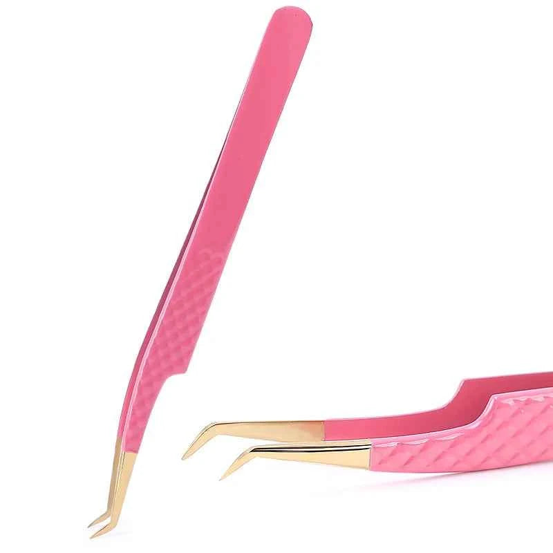 New 1Pc Eyelash Tweezers Anti-static Non-magnetic Professional Pincet 3D Eyelash Extension Tweezer 100% Closure Makeup Tool