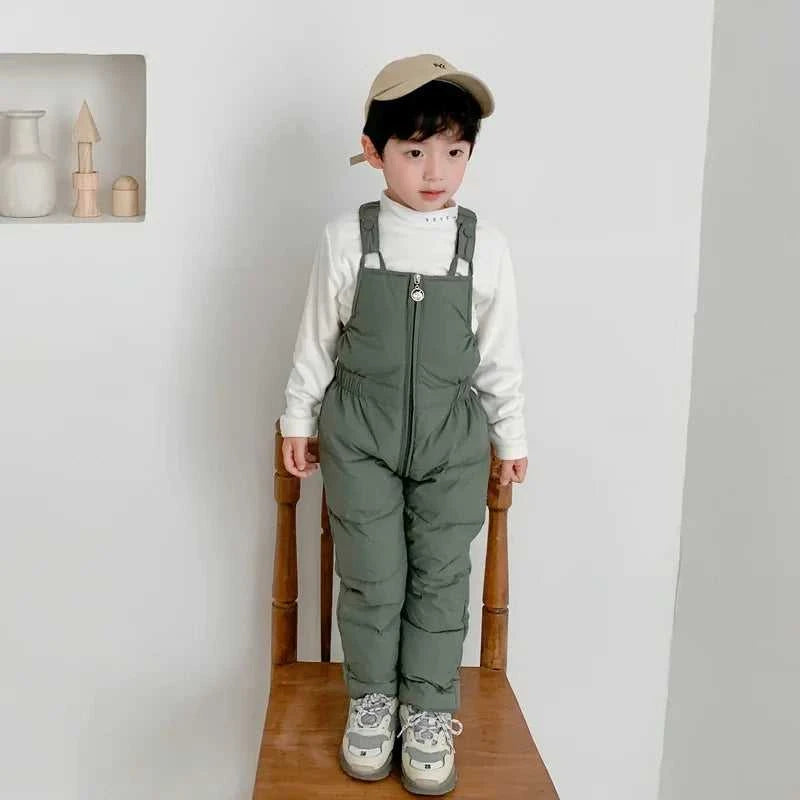 Winter Children Warm Overalls Autumn Girls Boys Thick Pants Baby Girl Jumpsuit For 1-5 Years High Quality Kids Ski Down Overalls The jack market .AU The jack market .AU Mum & Kids: Essential Products for Every Family $ 41 14:193#Black;200000463:200004187#2T(size 90)