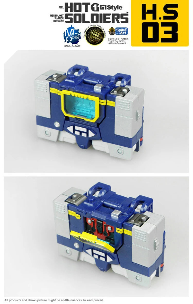 Mini Soundwave With Laserbeak Transformation MFT HS-03 HS03 Hot Soldiers G1 Pocket War Deformation Action Figure Robot Toy Gifts