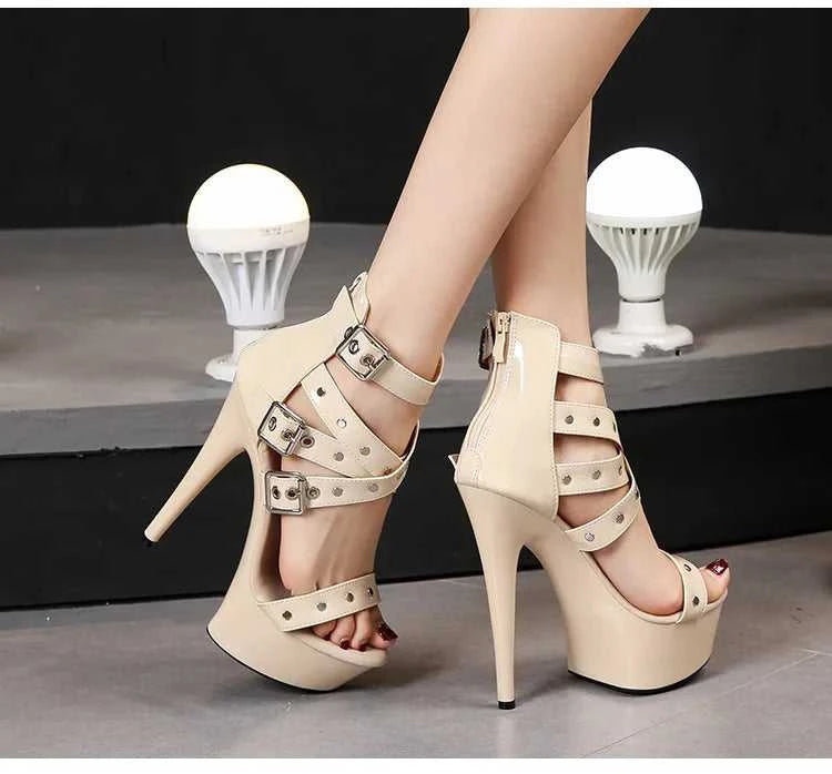 2025 Mclubgirl 8661 Series 15cm Heel 4.5cm Platform 8 Model Rivet Pull ROMAN SANDALS Quick Sell High Heels 15cm LFD The jack market .AU The jack market .AU Step Up Your Style: Trendy Shoes for Every Occasion! $ 86 14:771#15CM-Apricot;200000124:200000898