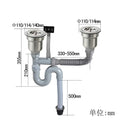 Kitchen Sinks Sink Accessories Deodorant Drain Pipe Extension Cheap Stainless Steel Double Tank Drain The jack market .AU The jack market .AU Home $ 87 14:200006151#110mm