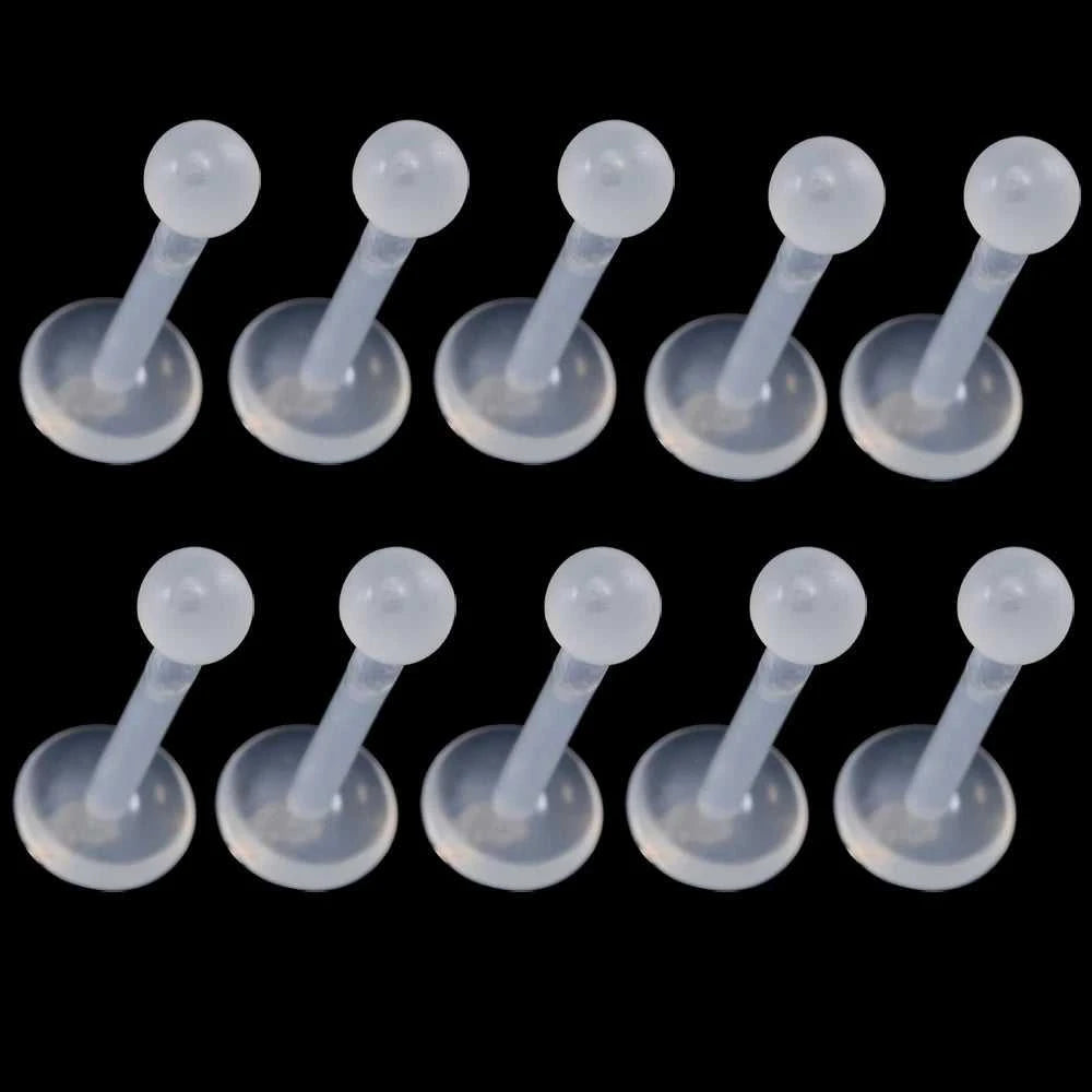 10pcs Bio Flexible PTFE Push-in Pin Labret Retainer Bead Flesh Color Earring Lip Ring Stud Fashion Body Piercing Jewelry The jack market .AU The jack market .AU Jewellery & Chains $ 47 200000783:175#1.2x8x3mm;200001033:200003763#Clear-Cone;200007763:201336100