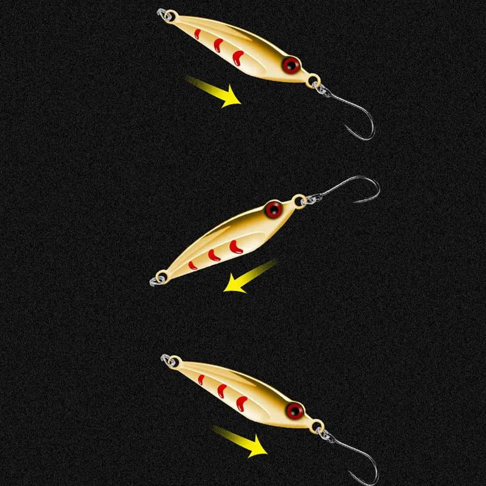 WALK FISH 3g 5g Metal Spoon Sequins Fishing Lure Winter Ice Jigging Crankbait Sinking Artifical Bait With Single Hook For Bass The jack market .AU The jack market .AU Fishing Gear $ 27 14:29#Gold;5:200000530#5g