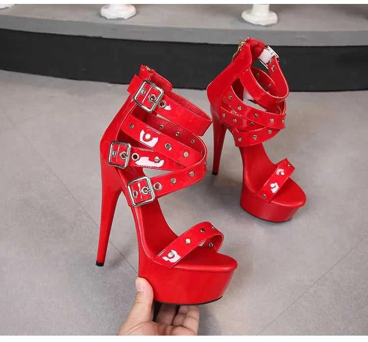 2025 Mclubgirl 8661 Series 15cm Heel 4.5cm Platform 8 Model Rivet Pull ROMAN SANDALS Quick Sell High Heels 15cm LFD The jack market .AU The jack market .AU Step Up Your Style: Trendy Shoes for Every Occasion! $ 86 14:771#15CM-Apricot;200000124:200000898