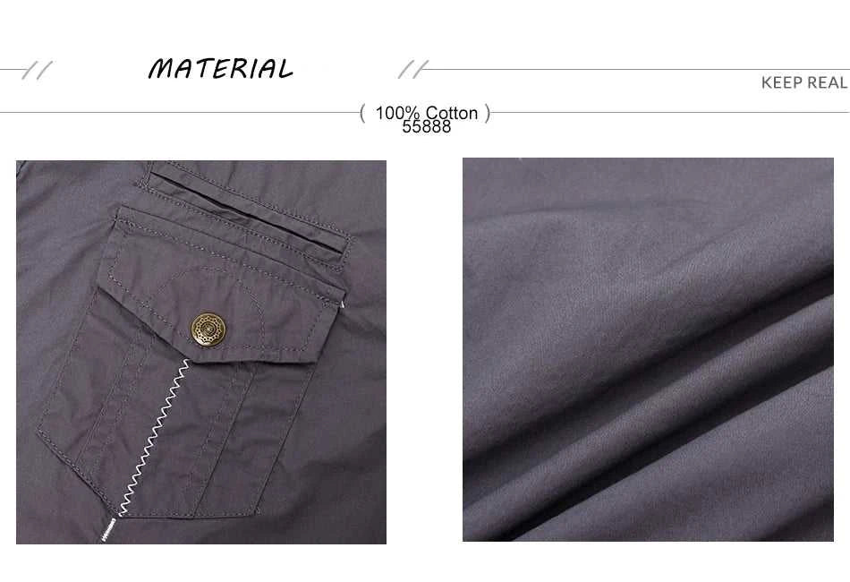 Fredd Marshall 2023 Summer New Men 100% Cotton Cargo Shirt Short Sleeve Casual Pocket Work Military Shirts Male Solid Color Tops The jack market .AU The jack market .AU Men Fashion $ 41 14:193;5:100014065