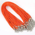 10Pcs/lot 2mm Leather Chains Necklaces Bracelet Pendant Charms Lobster Clasp DIY Jewelry Making Accessories String Cord Necklace The jack market .AU The jack market .AU Jewellery & Chains $ 50 14:365458#Orange Yellow