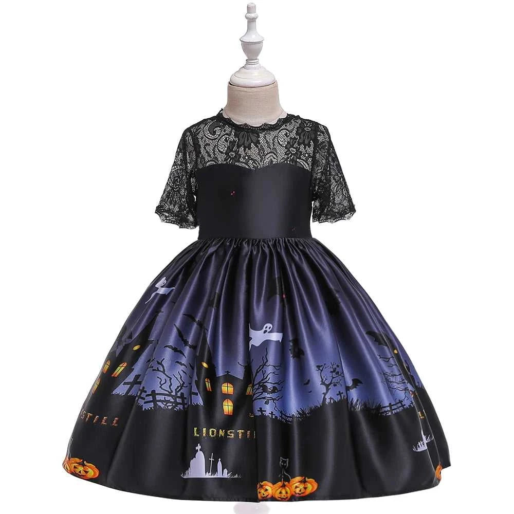 Girls Dress Halloween Costume For Kids Girl Party Dresses Children Girls Pumpkin Lace Witch Printed Cosplay Princess Dress The jack market .AU The jack market .AU Mum & Kids: Essential Products for Every Family $ 44 14:350852#black;200000463:200004187#100 (2T)