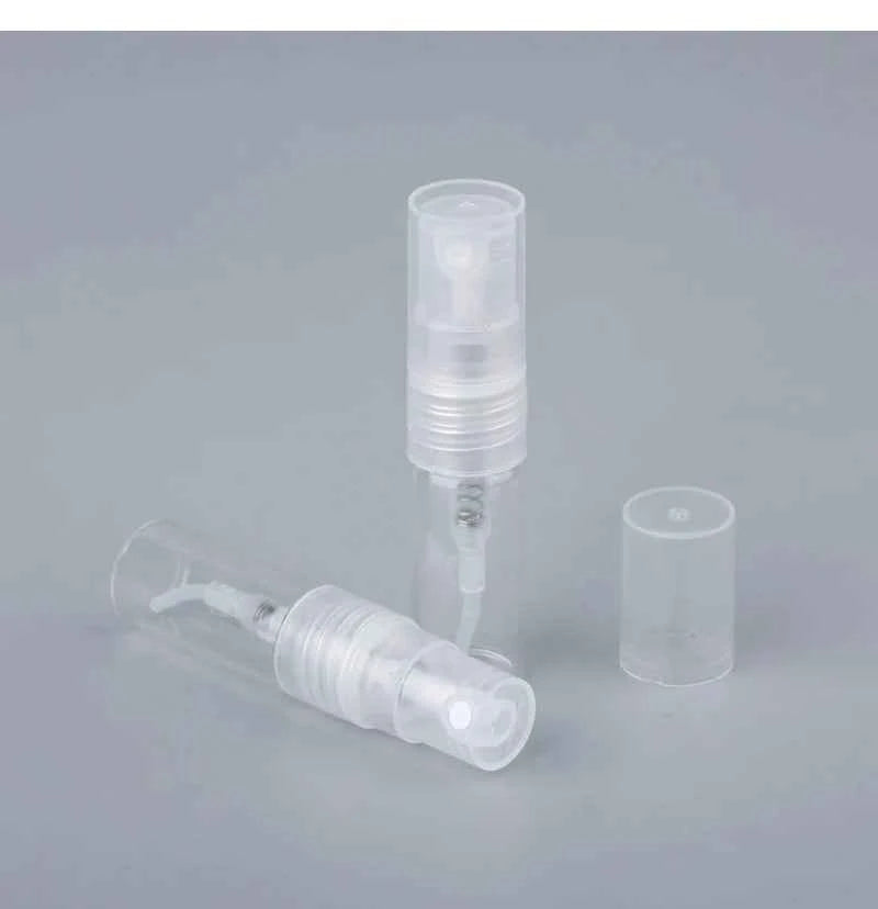 Mini Glam Perfume Bottles - 100 Pack of 1ml & 2ml Refillable Glass Atomizers for On-the-Go Fragrance