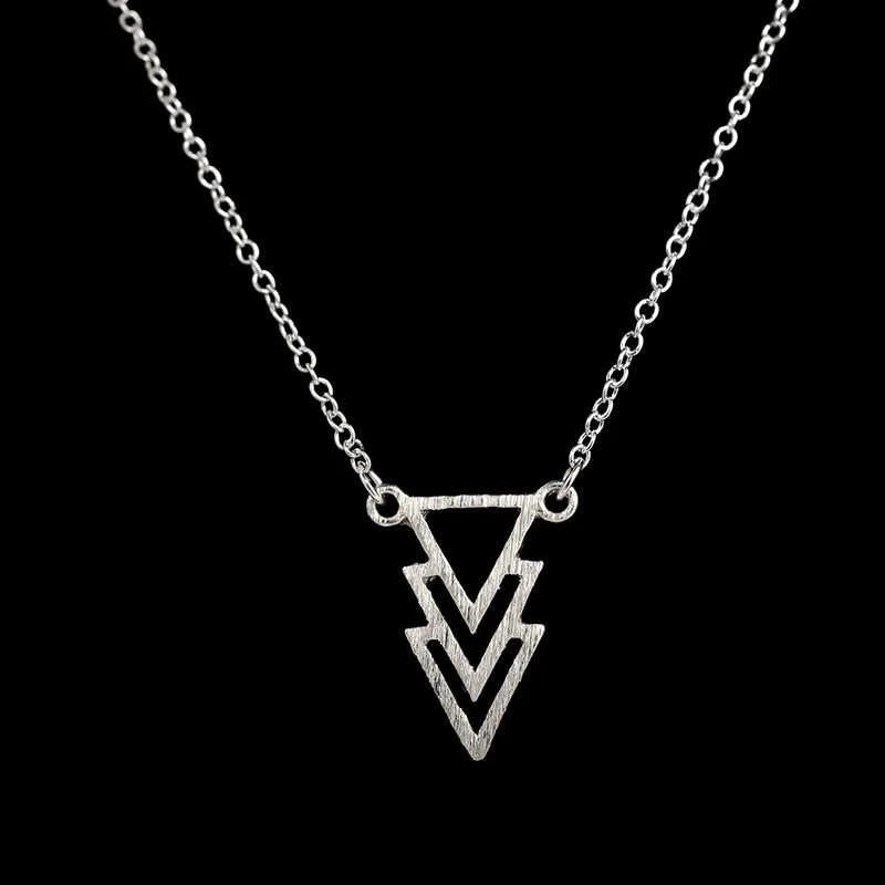 Shuangshuo New Fashion Chokers Vintage Three Triangle Pendant Necklaces for Women Geometric Long Chain Choker Necklace N077 The jack market .AU The jack market .AU Jewellery & Chains $ 51 200001034:361188