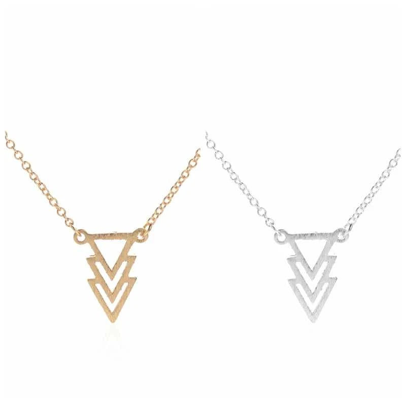 Shuangshuo New Fashion Chokers Vintage Three Triangle Pendant Necklaces for Women Geometric Long Chain Choker Necklace N077 The jack market .AU The jack market .AU Jewellery & Chains $ 51 200001034:361188