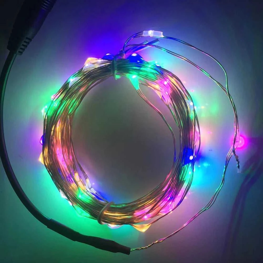 10M 5M 100 50 LED 3XAA Battery LED String Lights for Xmas Garland Party Wedding Decoration Christmas Tree Flasher Fairy Lights The jack market .AU The jack market .AU Home $ 51 136:173#Blue;14:366#5M 50LEDs
