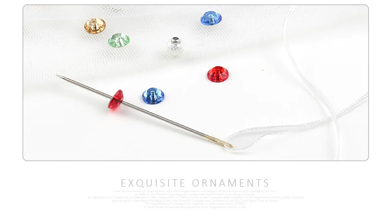 QIAO Glass Round Rhinestones for Wedding Dresses | Sparkling DIY Crystal Accents from SS12 to SS30