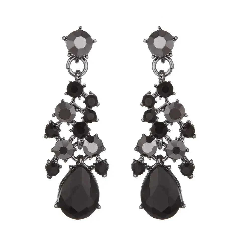 Crystal Pink Bridal Jewelry Sets Teardrop Shape Wedding Necklace Earrings African Fashion Party Jewelry Sets Accessories 8 color The jack market .AU The jack market .AU Jewellery & Chains $ 65 200001033:200003759#red