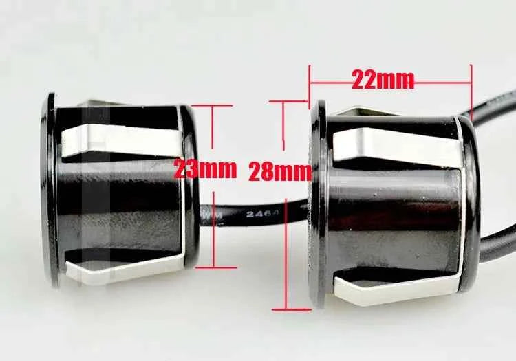 Mini size DIY Aluminum Alloy Parking Radar design led Eagle eye light for Car Side Mirror Puddle lamp Under Rearview glass light