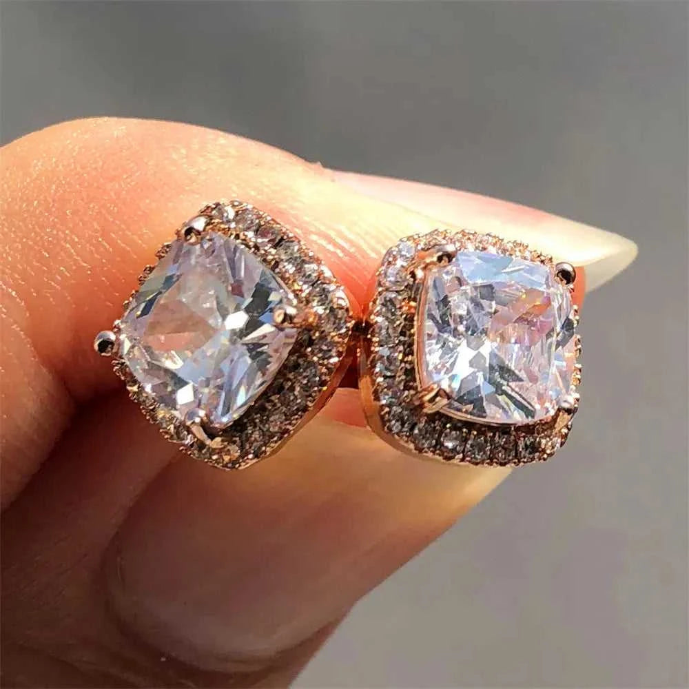 Luxury Female Crystal Zircon Stone Earrings Fashion Silver Color Jewelry Vintage Double Stud Earrings For Women The jack market .AU The jack market .AU Jewellery & Chains $ 47 200001034:361180#Silver Yellow