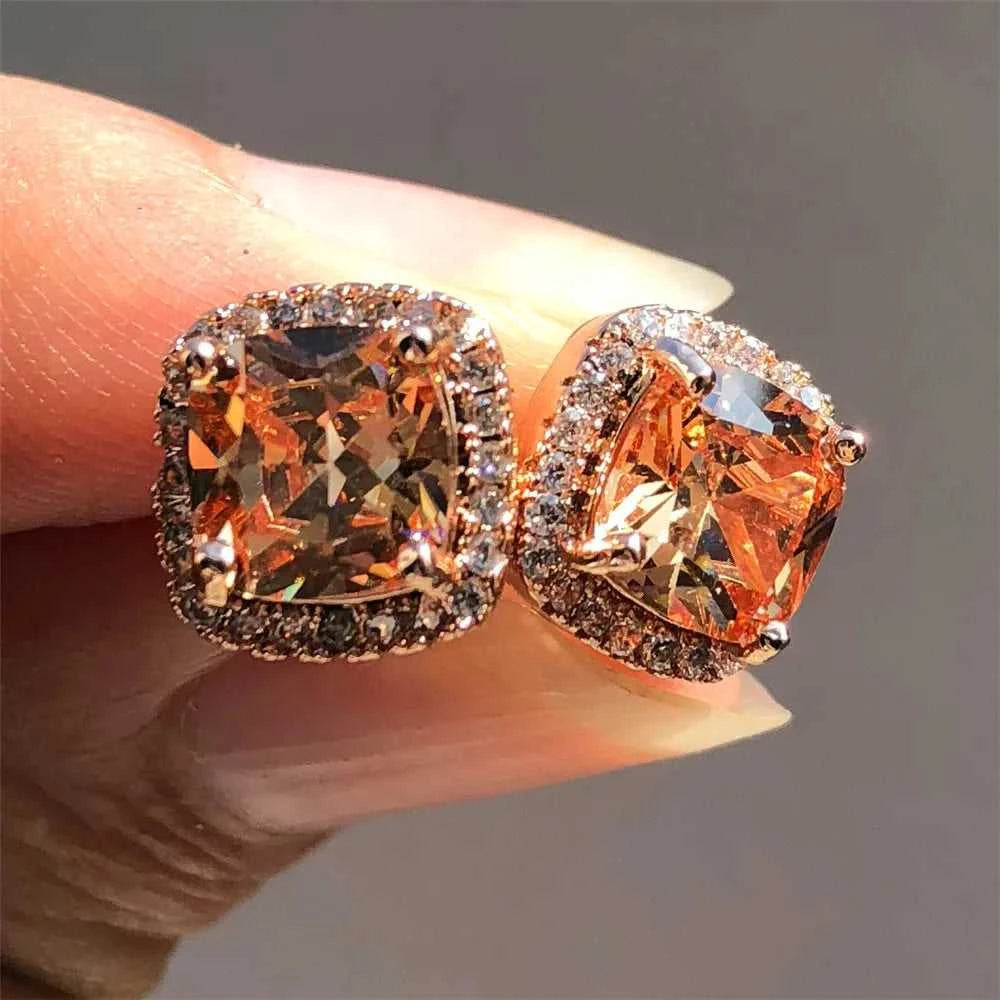Luxury Female Crystal Zircon Stone Earrings Fashion Silver Color Jewelry Vintage Double Stud Earrings For Women The jack market .AU The jack market .AU Jewellery & Chains $ 47 200001034:361180#Silver Yellow
