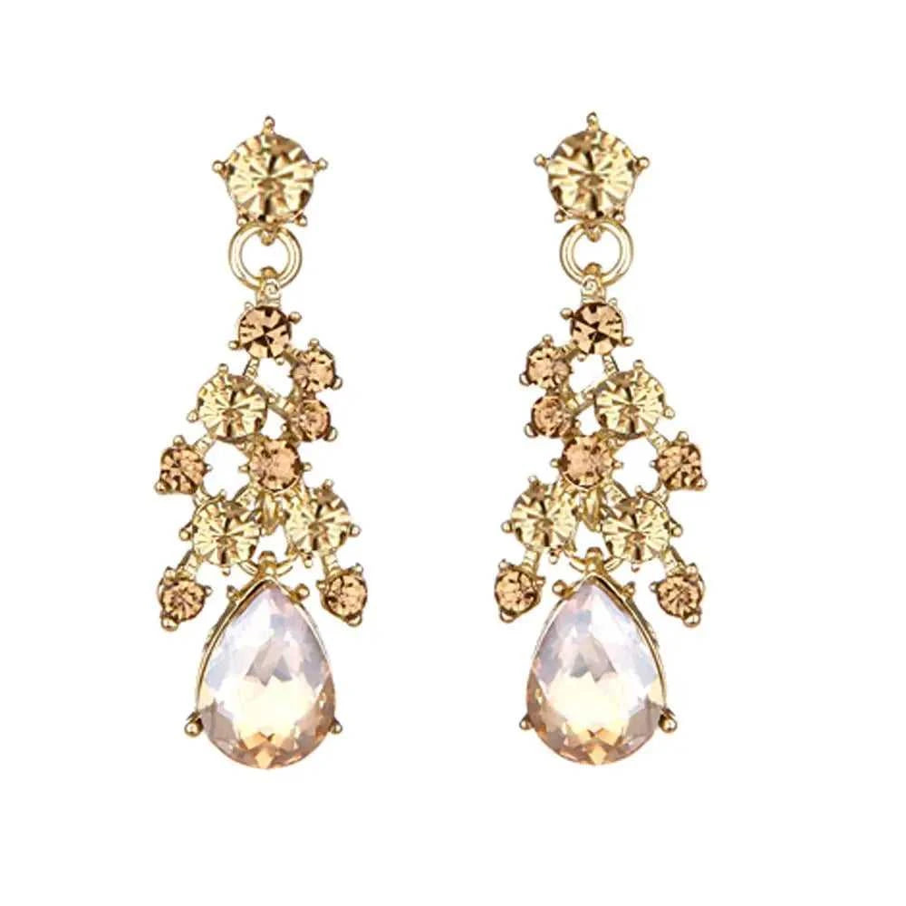 Crystal Pink Bridal Jewelry Sets Teardrop Shape Wedding Necklace Earrings African Fashion Party Jewelry Sets Accessories 8 color The jack market .AU The jack market .AU Jewellery & Chains $ 65 200001033:200003759#red