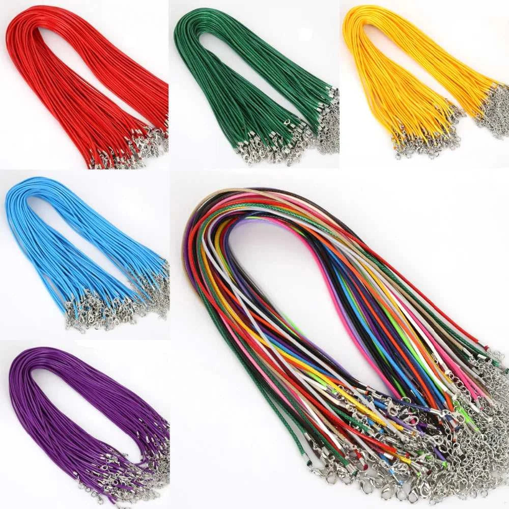 10Pcs/lot 2mm Leather Chains Necklaces Bracelet Pendant Charms Lobster Clasp DIY Jewelry Making Accessories String Cord Necklace The jack market .AU The jack market .AU Jewellery & Chains $ 50 14:365458#Orange Yellow