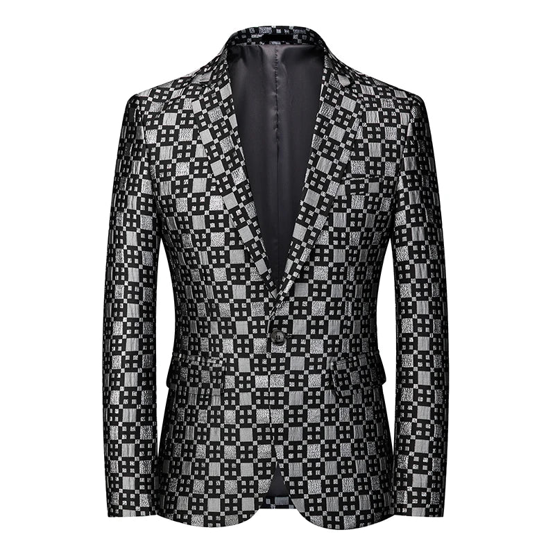 2026 New Men's Dark Brown Suit Jacket, Wedding Business Dress Coat, Slim Blazers, Costume, Asian Size, M-5XL, 6XL