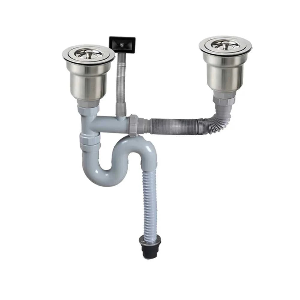 Kitchen Sinks Sink Accessories Deodorant Drain Pipe Extension Cheap Stainless Steel Double Tank Drain The jack market .AU The jack market .AU Home $ 87 14:200006151#110mm