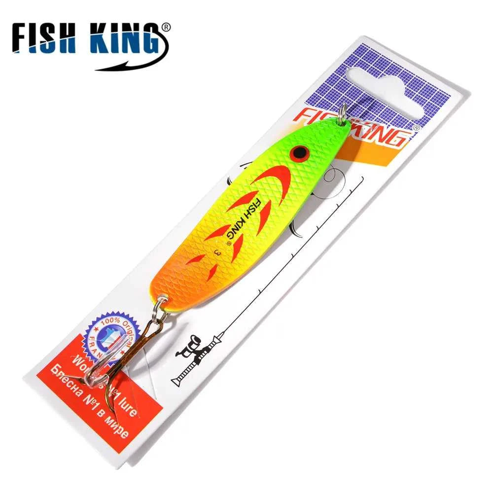 FISH KING 20-30g Metal Spoon Hard Fishing Lure Artificial Wobblers For Trolling Trout Spoon Bait Bass Pike With Treble Hook The jack market .AU The jack market .AU Fishing Gear $ 20 14:200002984#004;5:100014443#30g