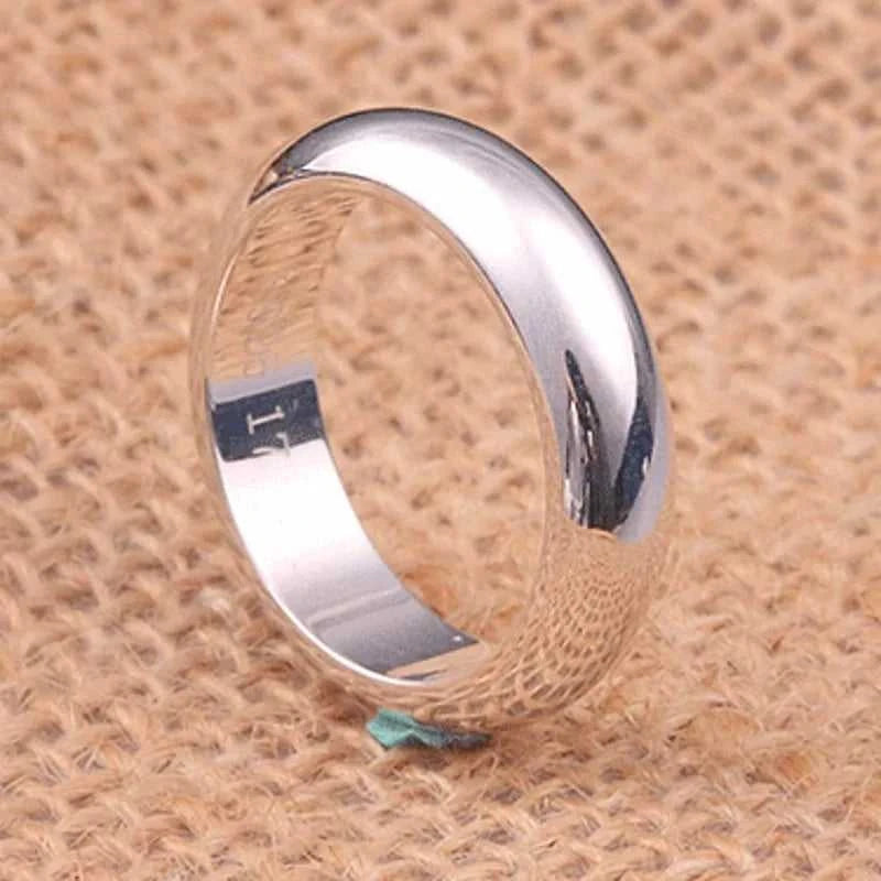 BOCAI New 6.5~7.9G S990 Pure Silver Jewelry Plain Circle Simple Glossy Couple Men and Women Ring Trendy Gift The jack market .AU The jack market .AU Jewellery & Chains $ 106 200000369:200000287