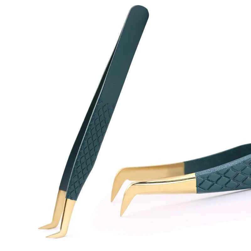 New 1Pc Eyelash Tweezers Anti-static Non-magnetic Professional Pincet 3D Eyelash Extension Tweezer 100% Closure Makeup Tool