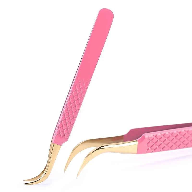 New 1Pc Eyelash Tweezers Anti-static Non-magnetic Professional Pincet 3D Eyelash Extension Tweezer 100% Closure Makeup Tool