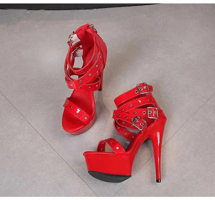 2025 Mclubgirl 8661 Series 15cm Heel 4.5cm Platform 8 Model Rivet Pull ROMAN SANDALS Quick Sell High Heels 15cm LFD The jack market .AU The jack market .AU Step Up Your Style: Trendy Shoes for Every Occasion! $ 86 14:771#15CM-Apricot;200000124:200000898