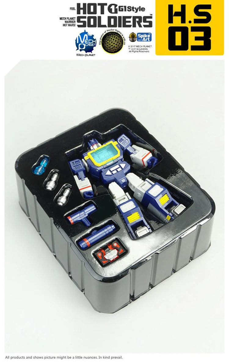 Mini Soundwave With Laserbeak Transformation MFT HS-03 HS03 Hot Soldiers G1 Pocket War Deformation Action Figure Robot Toy Gifts