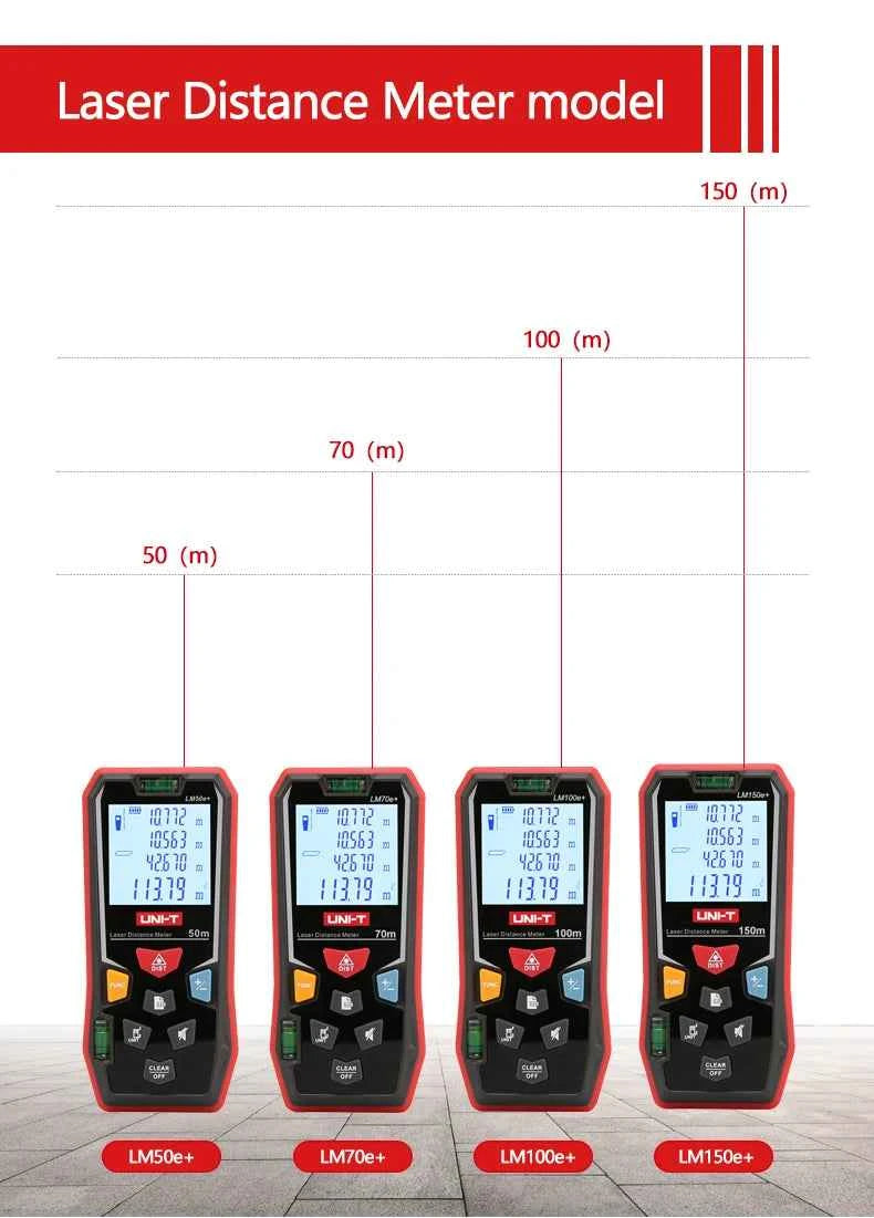 UNI-T Laser Rangefinder - Precision 70m & 150m Distance Measurement for Accurate Projects