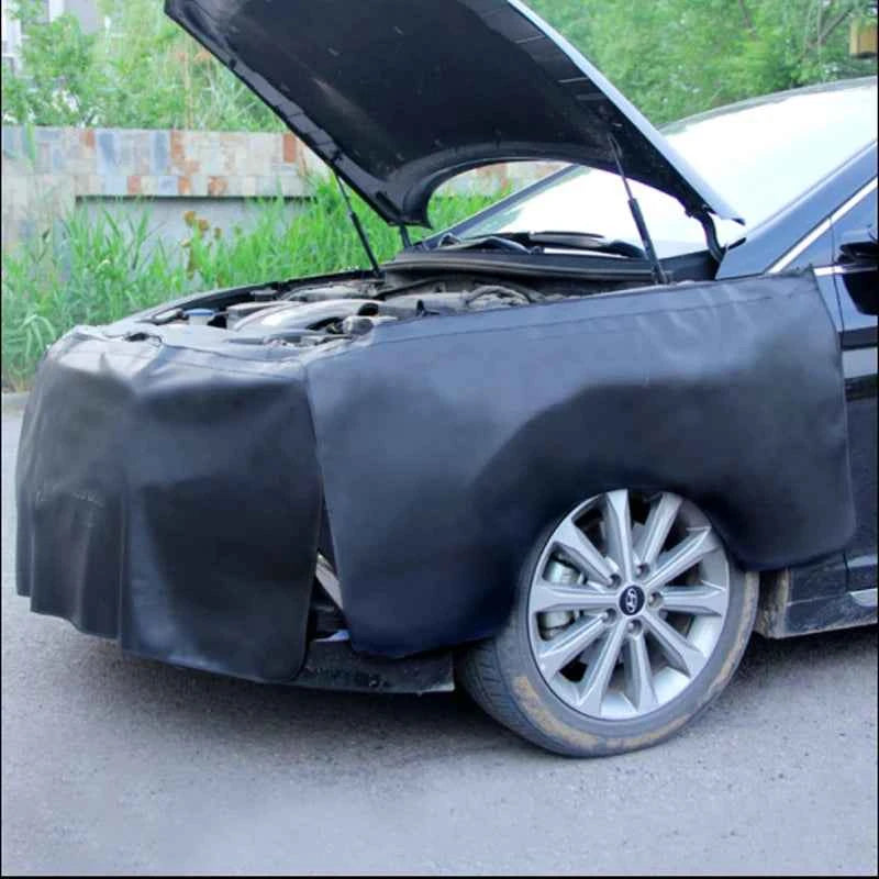 3 pieces of universal magnetic fender cover foldable protector mechanical work mat auto repair mat