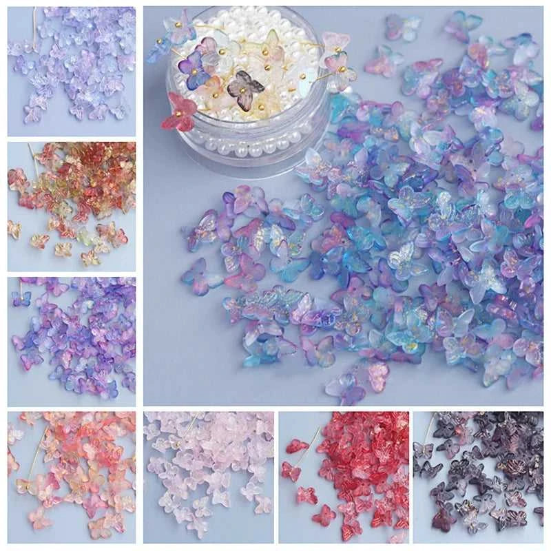 New Design Butterfly Glass Beads Handmade Material 10mm Gradient Loose Pendant Jewelry Accessories For Earring DIY Charms Beads The jack market .AU The jack market .AU Jewellery & Chains $ 53 14:200004891#10;200000196:1181#10mm (50PCS)