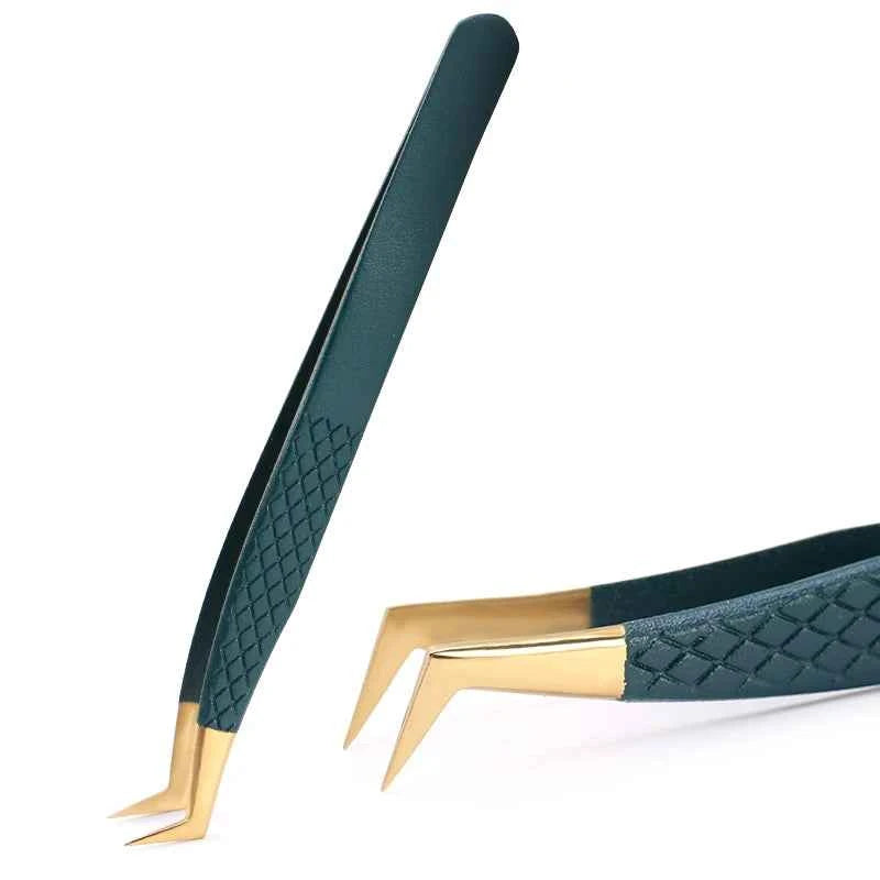 New 1Pc Eyelash Tweezers Anti-static Non-magnetic Professional Pincet 3D Eyelash Extension Tweezer 100% Closure Makeup Tool