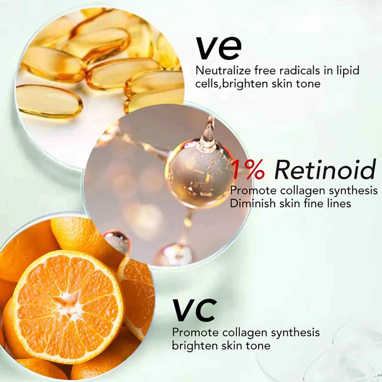AILKE Retinol Brightening, Anti Wrinkles Cream, For Black, Dark, Brown, Caramel Skin, Lighten Skin Tone, Whitening Face Care Set