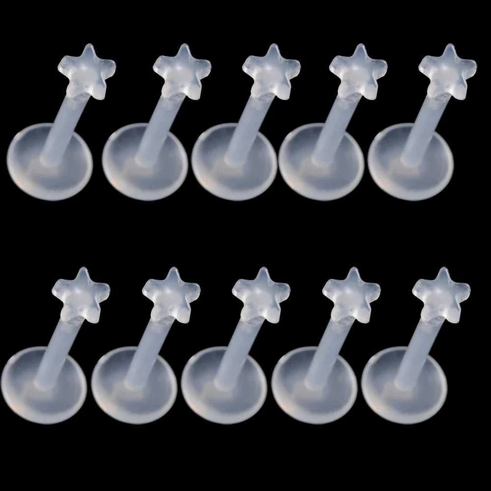 10pcs Bio Flexible PTFE Push-in Pin Labret Retainer Bead Flesh Color Earring Lip Ring Stud Fashion Body Piercing Jewelry The jack market .AU The jack market .AU Jewellery & Chains $ 47 200000783:175#1.2x8x3mm;200001033:200003763#Clear-Cone;200007763:201336100