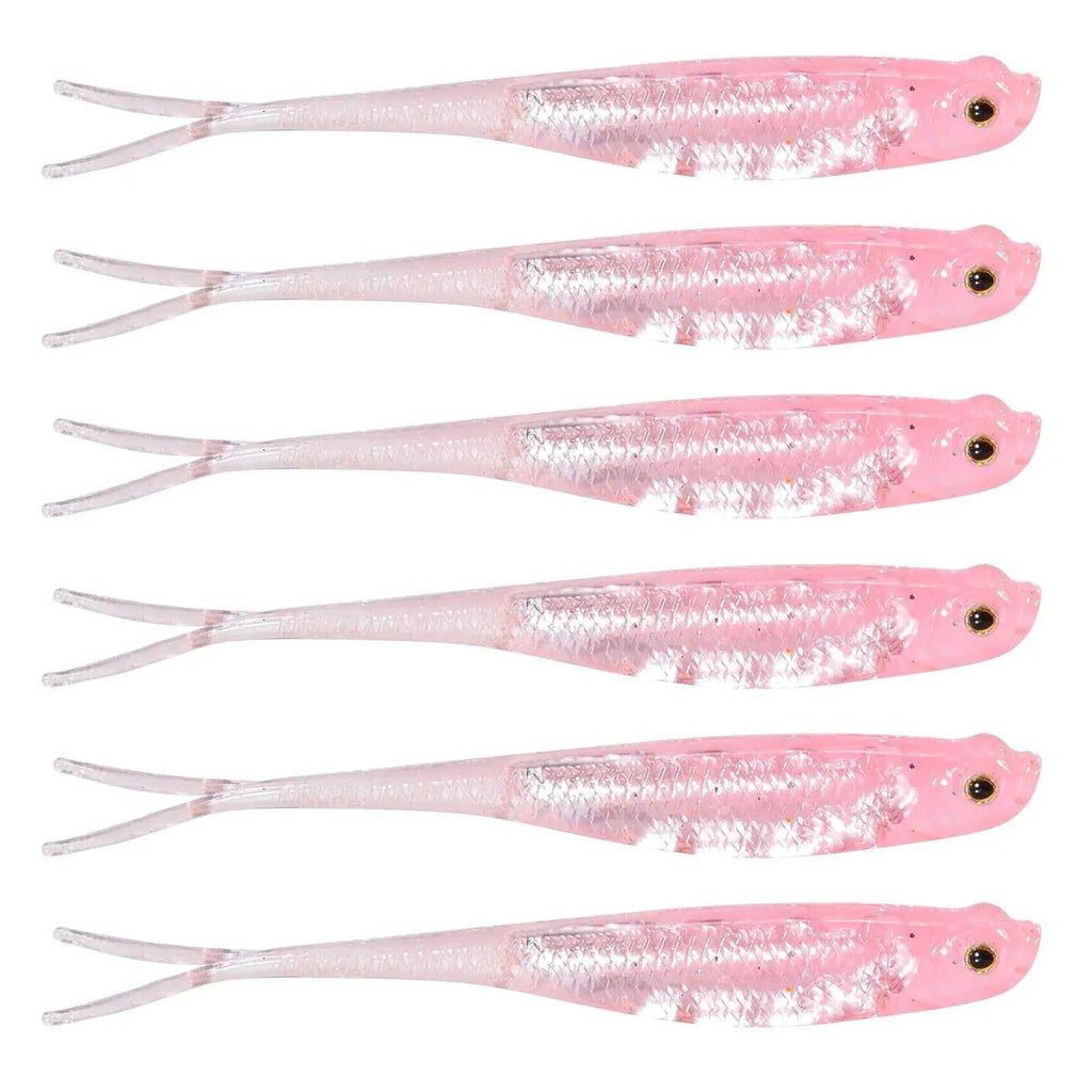 Dr.Fish 5/6pcs Fishing Soft Lure Plastic Saltwater Fork Tail Drop Shot Silicone Soft Bait Worm Bass Trout Pike Walleye Weedless The jack market .AU The jack market .AU Fishing Gear $ 24 14:202997806#Pink;200007763:201336100;5:8022#75mm-6pcs
