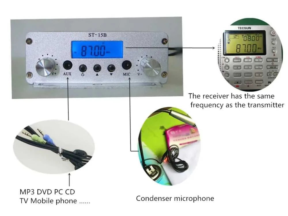 V1 Radio station stereo PLL FM transmitter broadcast station 86-108MHZ 15w Car Church Radio Community Broadcasting The jack market .AU The jack market .AU Accessories Electronics $ 127 14:29#BNC;200007763:201336100