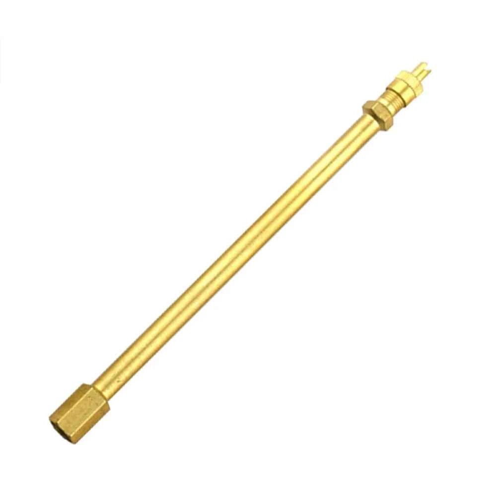 Brass Auto Tire Valve Extension Adaptor, Air Tyre Stem Extender Iation Stright Bore for Motorcycle, Bike, Mower and Scooter
