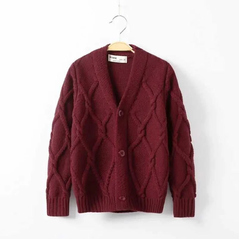 2023 new Spring Autumn Boys Sweater Solid Color Keep Warm Knitting Jacquard Weave V-neck Cardigan For Kids 2-10 Years Old The jack market .AU The jack market .AU Mum & Kids: Essential Products for Every Family $ 42 14:1254#Picture Color;200000463:200004187#2T-3T