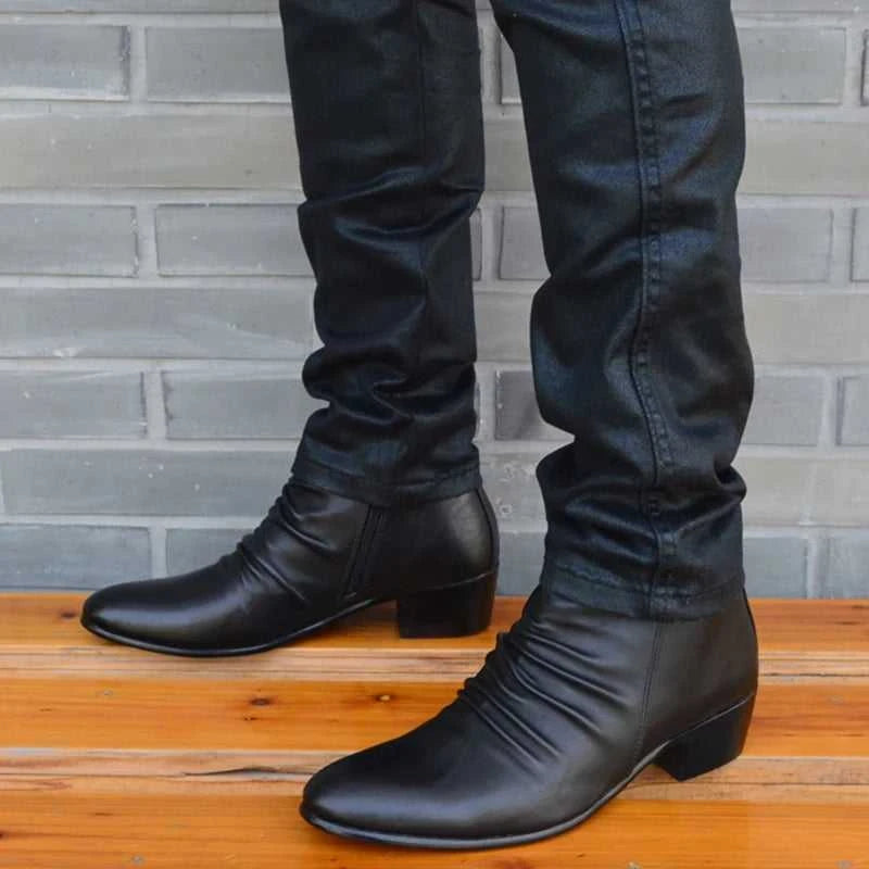 Fashion Genuine Leather Men Ankle Boots High Top Zip Suit Shoes Black Dress Boots Spring Autumn Leather Shoes Men Leather Boots The jack market .AU The jack market .AU Step Up Your Style: Trendy Shoes for Every Occasion! $ 106 14:193;200000124:200000338