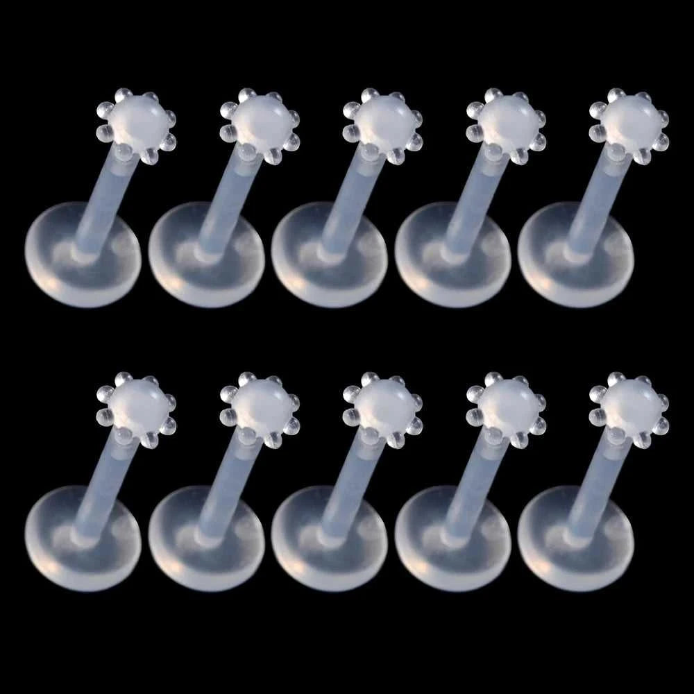 10pcs Bio Flexible PTFE Push-in Pin Labret Retainer Bead Flesh Color Earring Lip Ring Stud Fashion Body Piercing Jewelry The jack market .AU The jack market .AU Jewellery & Chains $ 47 200000783:175#1.2x8x3mm;200001033:200003763#Clear-Cone;200007763:201336100