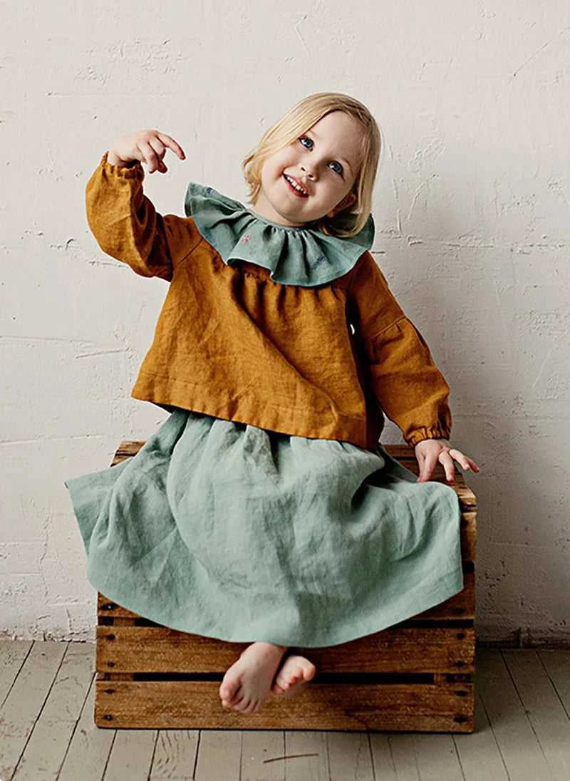 Chic Back Bow Tie Linen Shirt Girls 2026 New Solid Color Casual Loose Baby Kids Long-Sleeved Blouse Autumn Clothes The jack market .AU The jack market .AU Mum & Kids: Essential Products for Every Family $ 45 14:350853#White;200000463:200169197#110cm;200007763:201336100