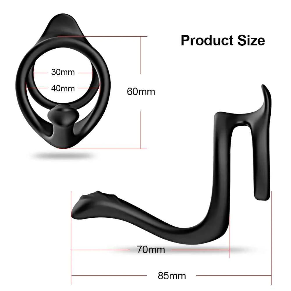 Silicone Cockring Sleeve for Enhanced Pleasure & Delayed Ejaculation - Perfect for Couples