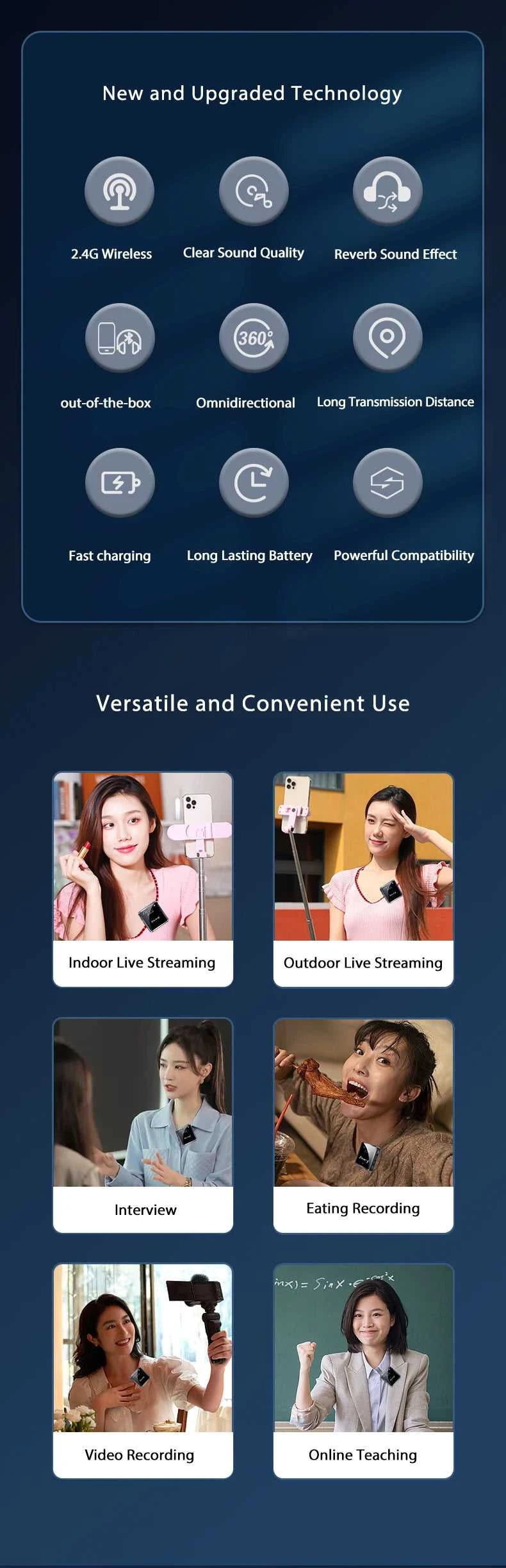 SX39 Wireless Lavalier Microphone Live Broadcast Radio Recording Portable Noise Reduction for DSLR Camcorder Smartphone Tablet The jack market .AU The jack market .AU Accessories Electronics $ 74 14:175#1MIC IOS