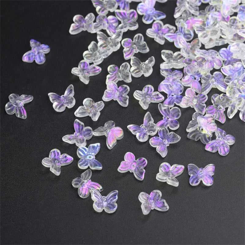 New Design Butterfly Glass Beads Handmade Material 10mm Gradient Loose Pendant Jewelry Accessories For Earring DIY Charms Beads The jack market .AU The jack market .AU Jewellery & Chains $ 53 14:200004891#10;200000196:1181#10mm (50PCS)