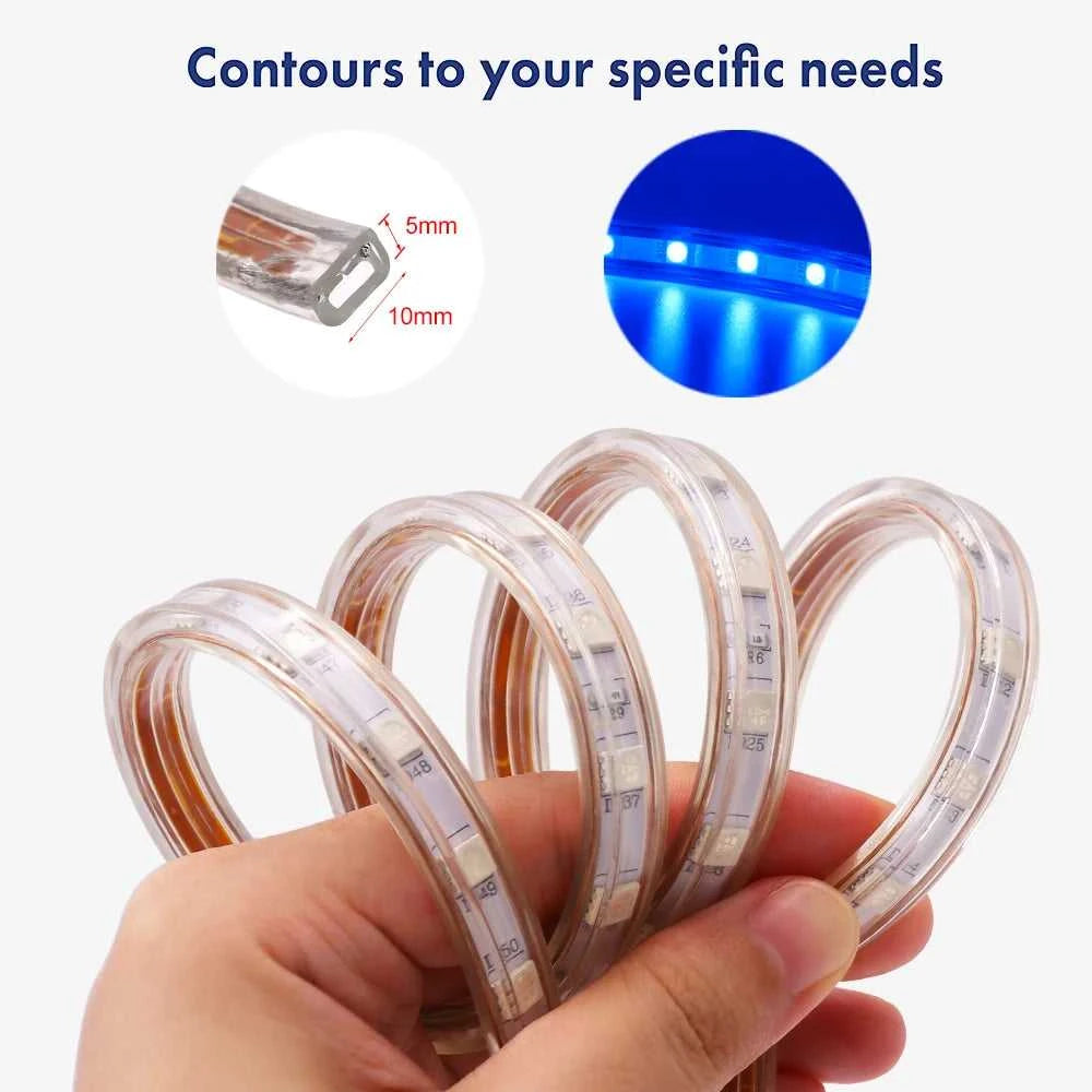 AC 220V LED Strip 60LEDs/m 5050 IP67 Waterproof Outdoor Decoration Red Green Blue Yellow White Flexible Ribbon Tape LED Strip The jack market .AU The jack market .AU Home $ 68 136:29;14:29#EU 220V;200007763:201336100;249:200006309#5m