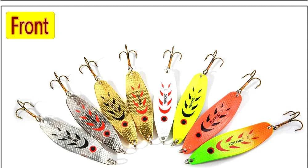 FISH KING 20-30g Metal Spoon Hard Fishing Lure Artificial Wobblers For Trolling Trout Spoon Bait Bass Pike With Treble Hook The jack market .AU The jack market .AU Fishing Gear $ 20 14:200002984#004;5:100014443#30g