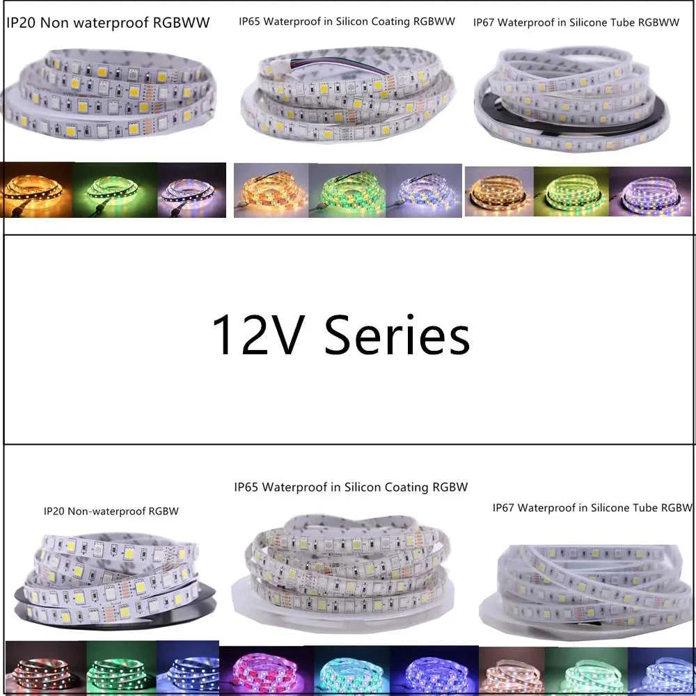 DC12V 24V 5050 LED Strip RGBW Flexible LED Light 60LED/m NW 4000K UV IP20/IP65 RGB+White/+Warm White RGBCCT Tape for decoration The jack market .AU The jack market .AU Home $ 62 136:200003940#RGBWW 5pin 10mm PCB;14:10#IP67 Tube Waterproof;249:200006306#24V